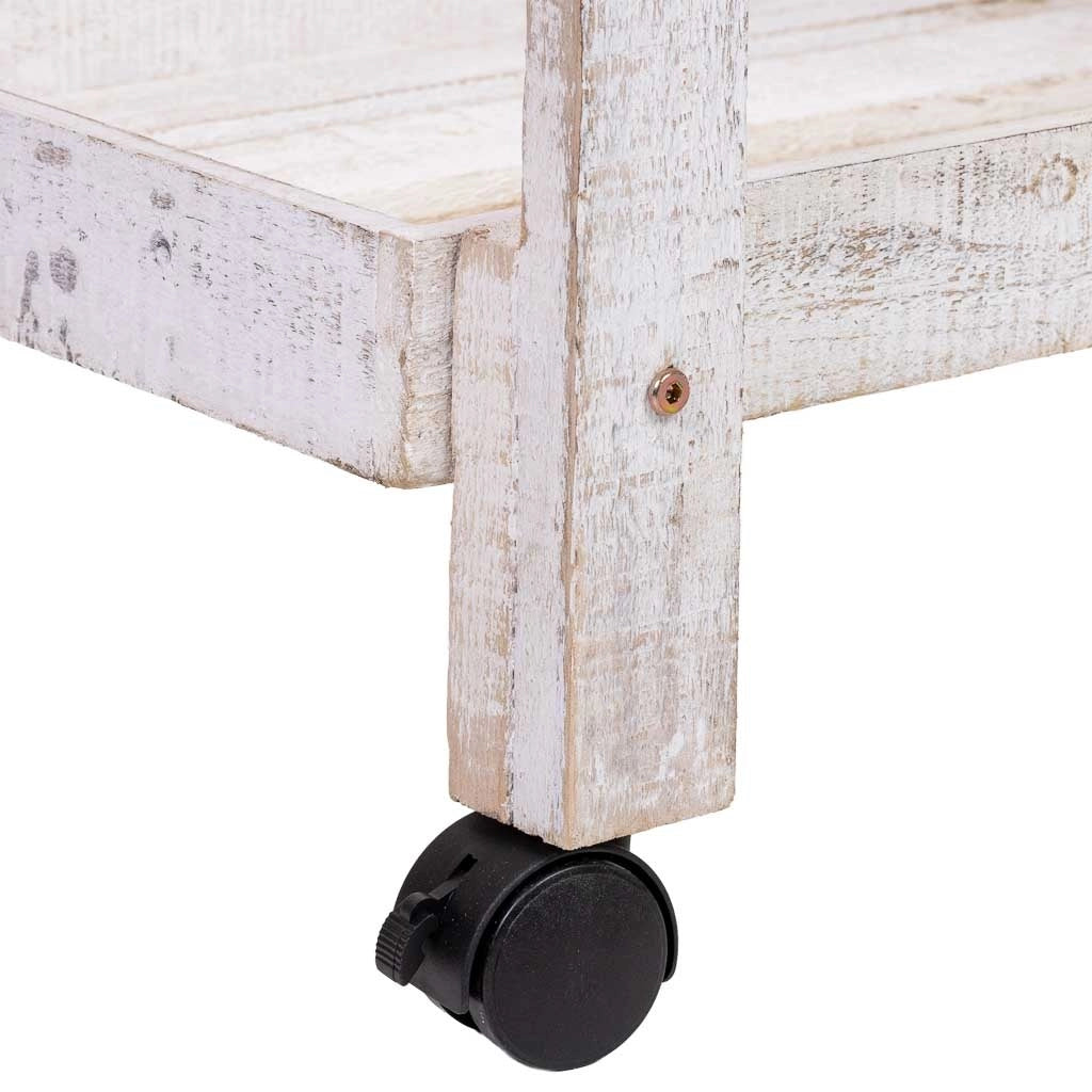 Carrello espositivo-scaffale in legno 80x45x140h cm