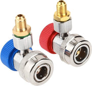 Set di connessione rapida R134A - Sicuro e affidabile - Flare maschile 1/4'' - Protezione contro lesioni - Set di misurazione dell'aria