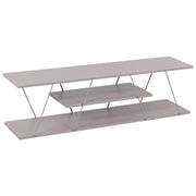 Porta Tv Linear In Metallo+legno Truciolato Tortora Dimensione 120x30x33cm