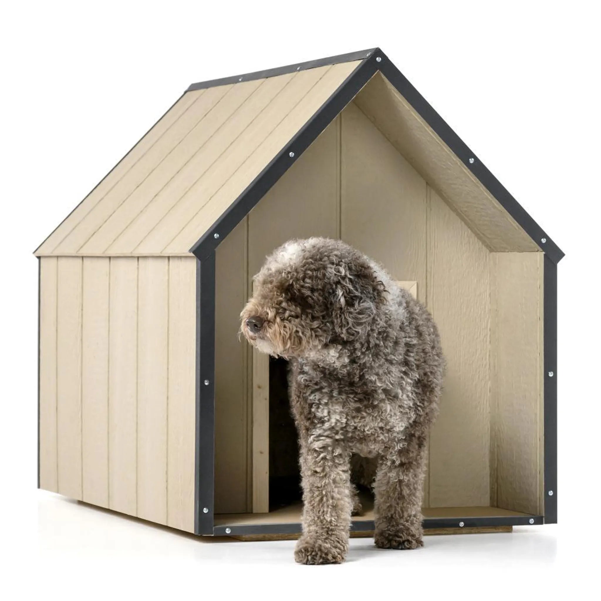 Cuccia per cani in legno LP SmartSide - 80 x 118 x H94 cm, Taglia L  TIMBELA M972-1