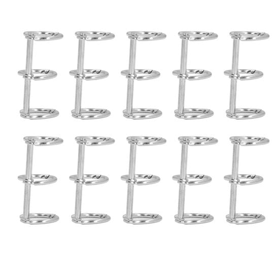 Anelli di Acciaio Inossidabile - 10 Stuks - 15 mm - Anelli di Legatura - Disegno Flessibile - Materiale di Alta Qualità - Utilizzo Sostenibile - Anello di Legatura
