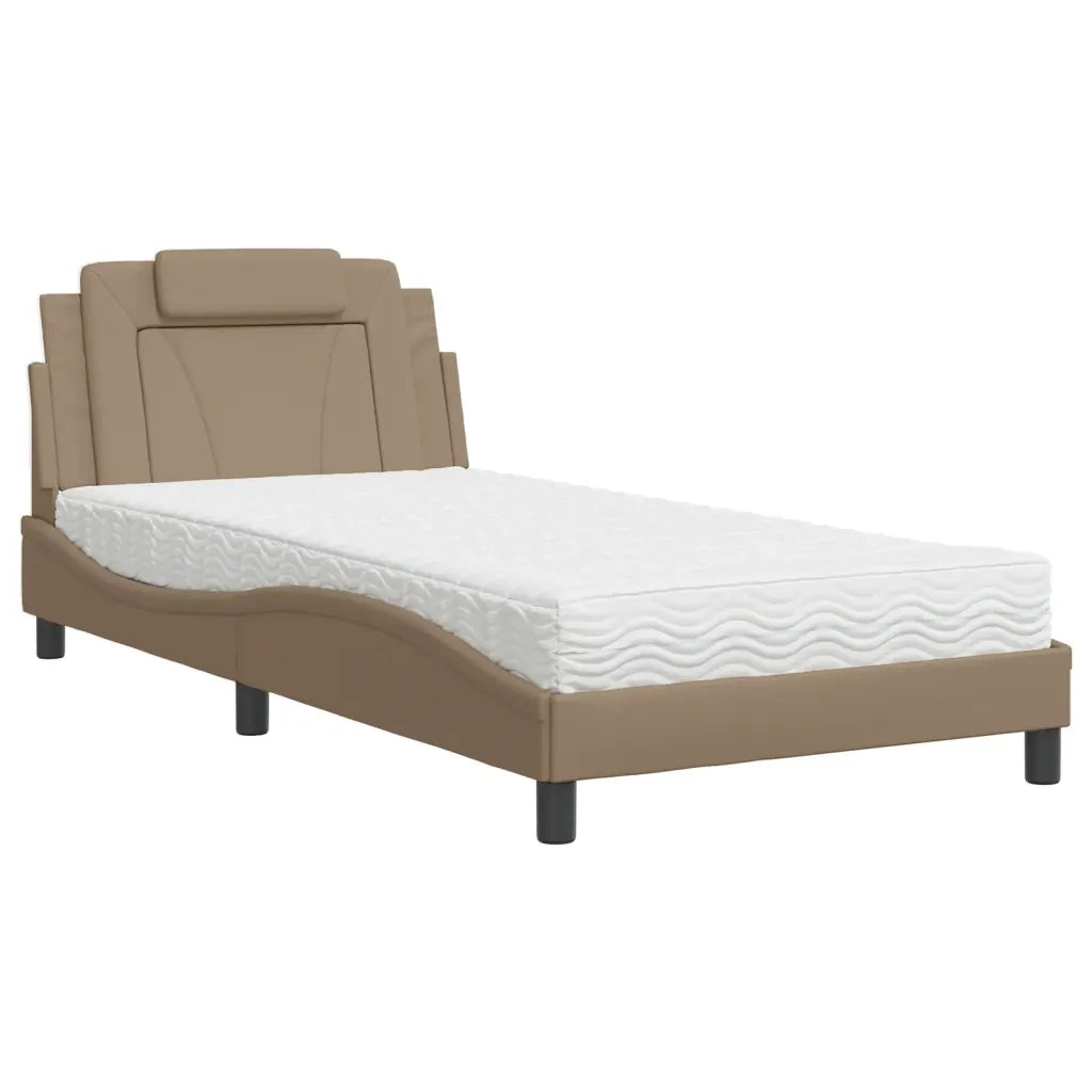 Letto con Materasso Cappuccino 100x200cm Similpellecod mxl 115625