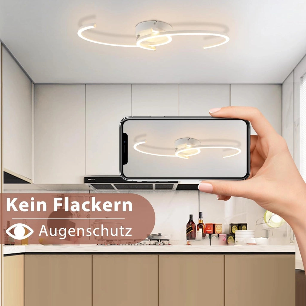 ZMH Lampada da soffitto plafoniera LED moderna 24W 3000K luce calda per soggiorno camera letto