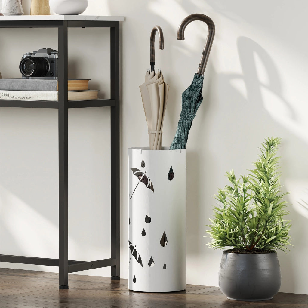 Portaombrelli in Acciaio ¨C zephmum ¨C Bianco 17x41 cm