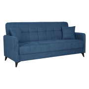 Novalesa, Divano Letto 3 Posti Contenitore, 211x92 cm Grigio Chiaro