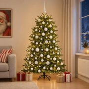 Albero di Natale artificiale con palline 210 cm 300 LED 3467108