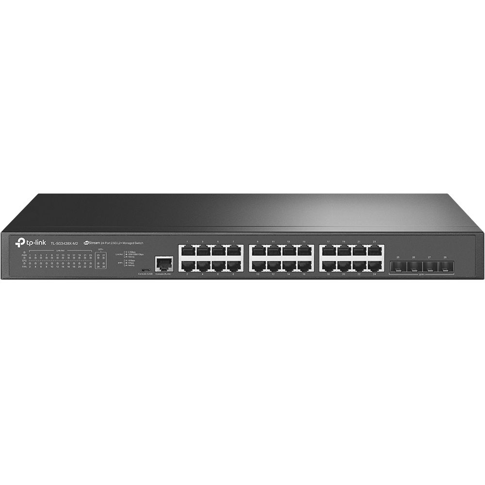 Tp-link omada sg3428x-m2 switch di rete gestito l2+ 2.5g ethernet (100/1000/2500) 1u nero - TL-SG3428X-M2
