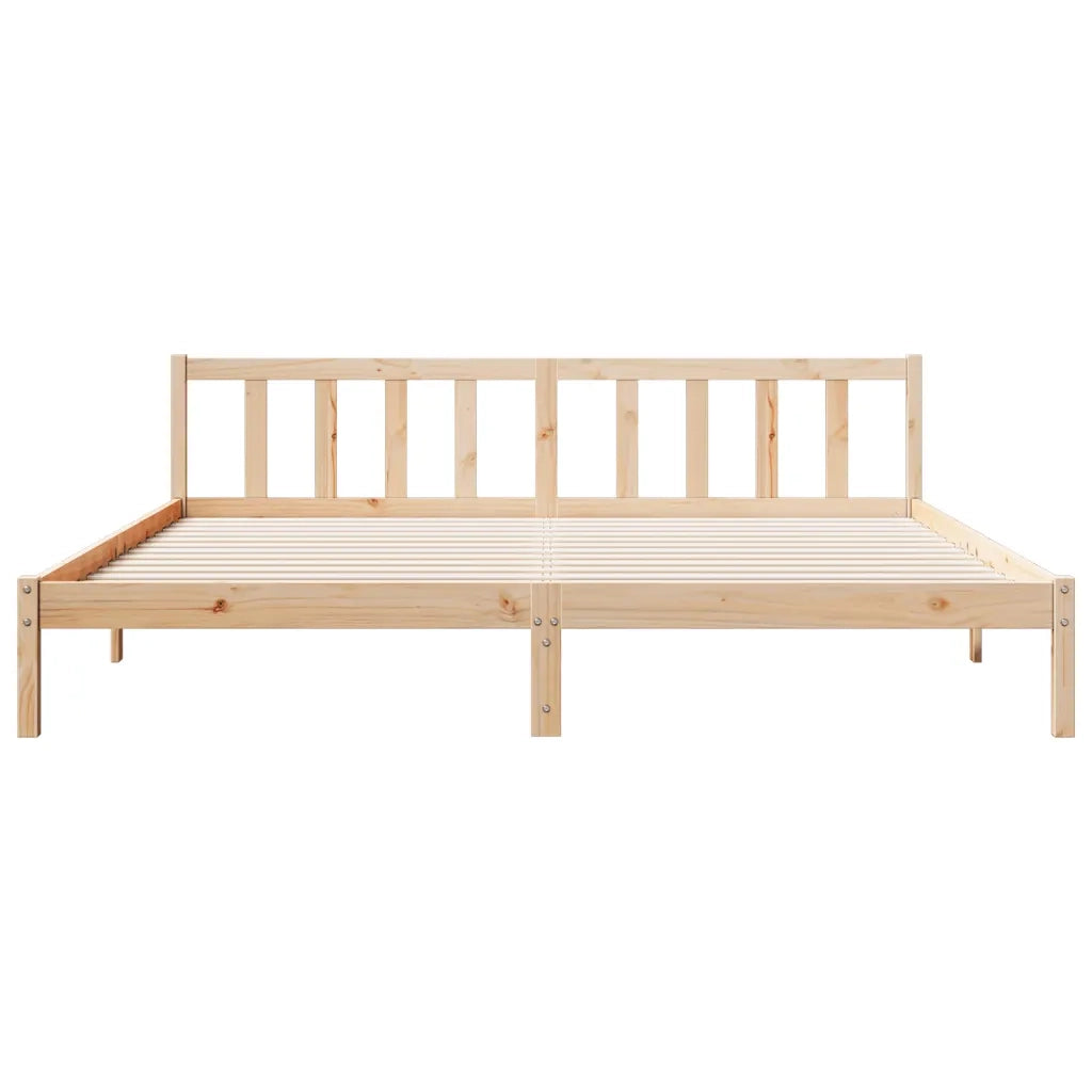 Letto Extra Lungo senza Materasso 200x220 cm in Legno di Pino