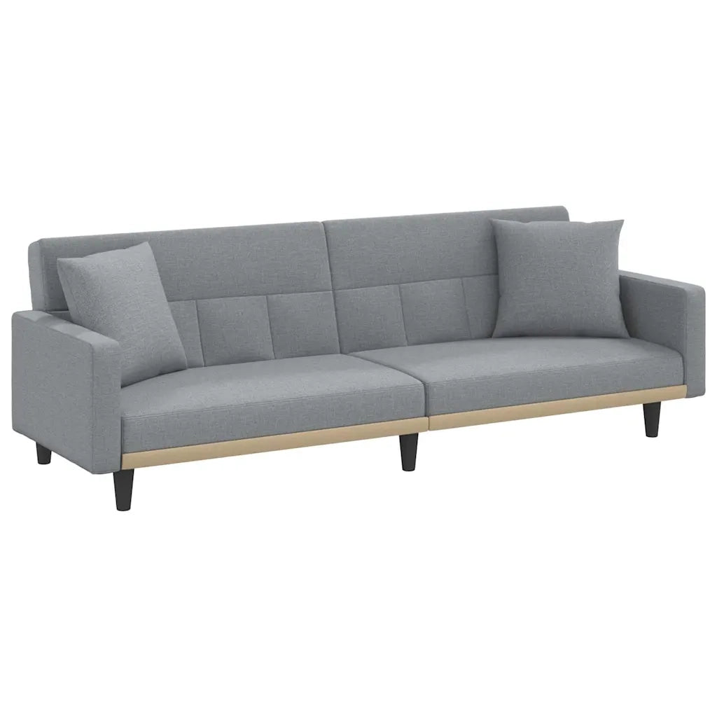 Divano Letto con Cuscini Grigio Chiaro in Tessutocod mxl 119531