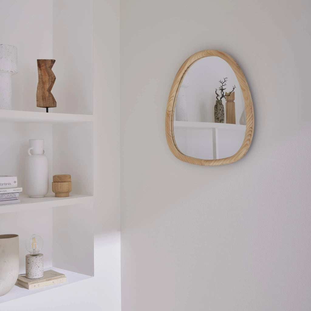 Specchio in legno di abete, 55cm, marrone naturale