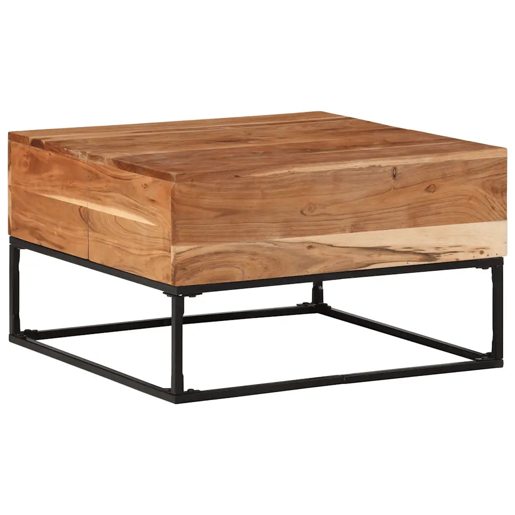 Tavolino da Salotto 68x68x41 cm in Legno Massello di Acacia cod mxl 5781
