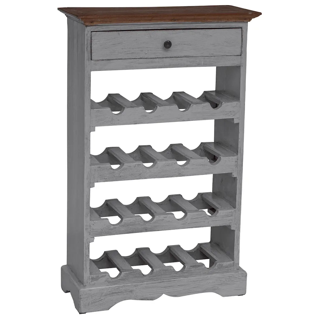Portavini in Legno Massello Recuperato 55x23x85 cm cod mxl 48277