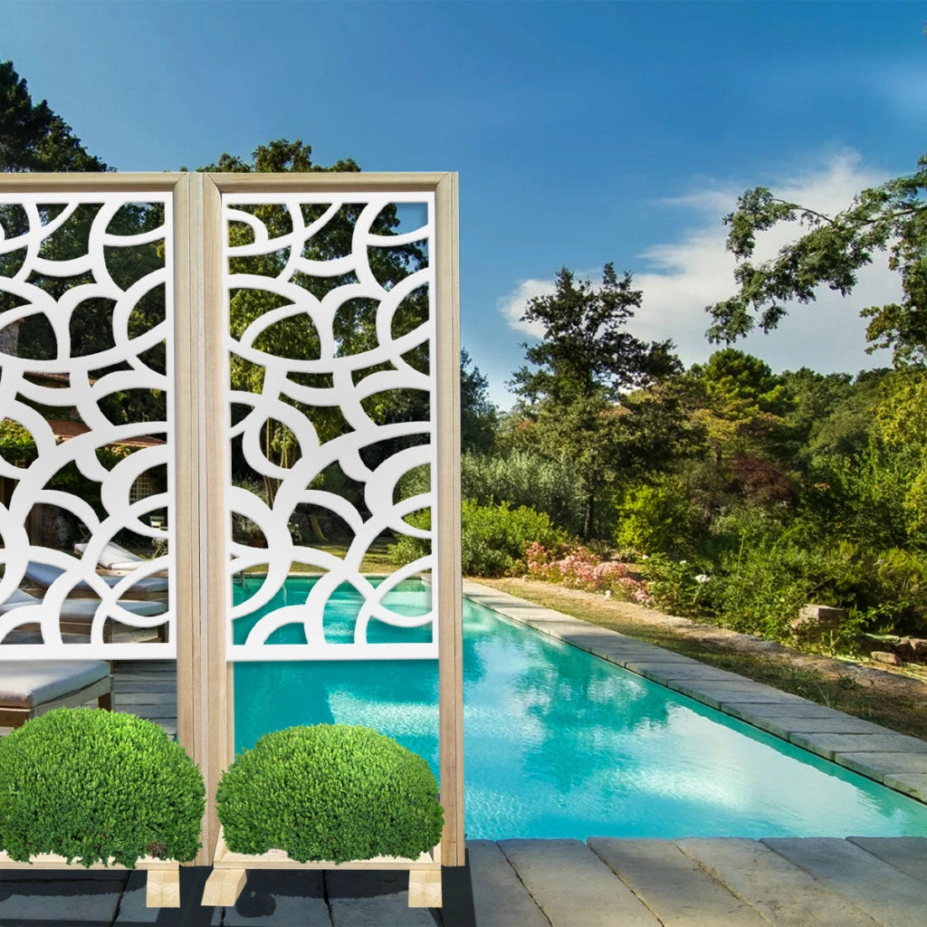ROOTS - Separè - Paravento modulabile - 70x190cm - in Legno e PVC Colore: bianco