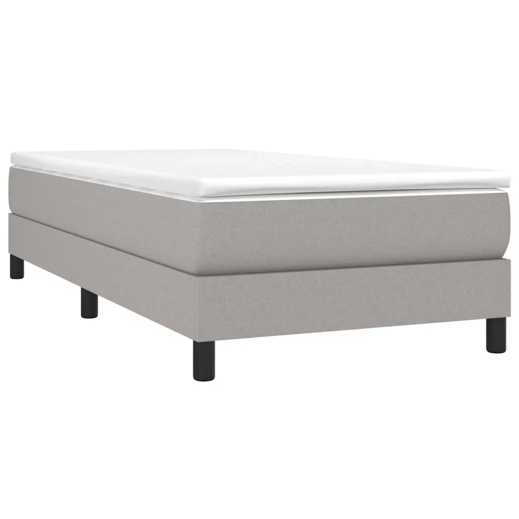 Giroletto a Molle con Materasso Grigio Chiaro 90x200 cm Tessuto cod mxl 53068