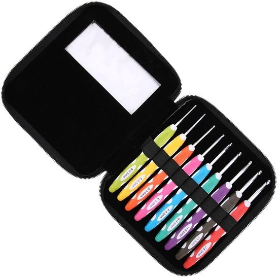 Set di spilli ergonomici - spilli con impugnatura morbida - spilli extra lunghi - custodia spilli - progetti di fai da te - qualità professionale
