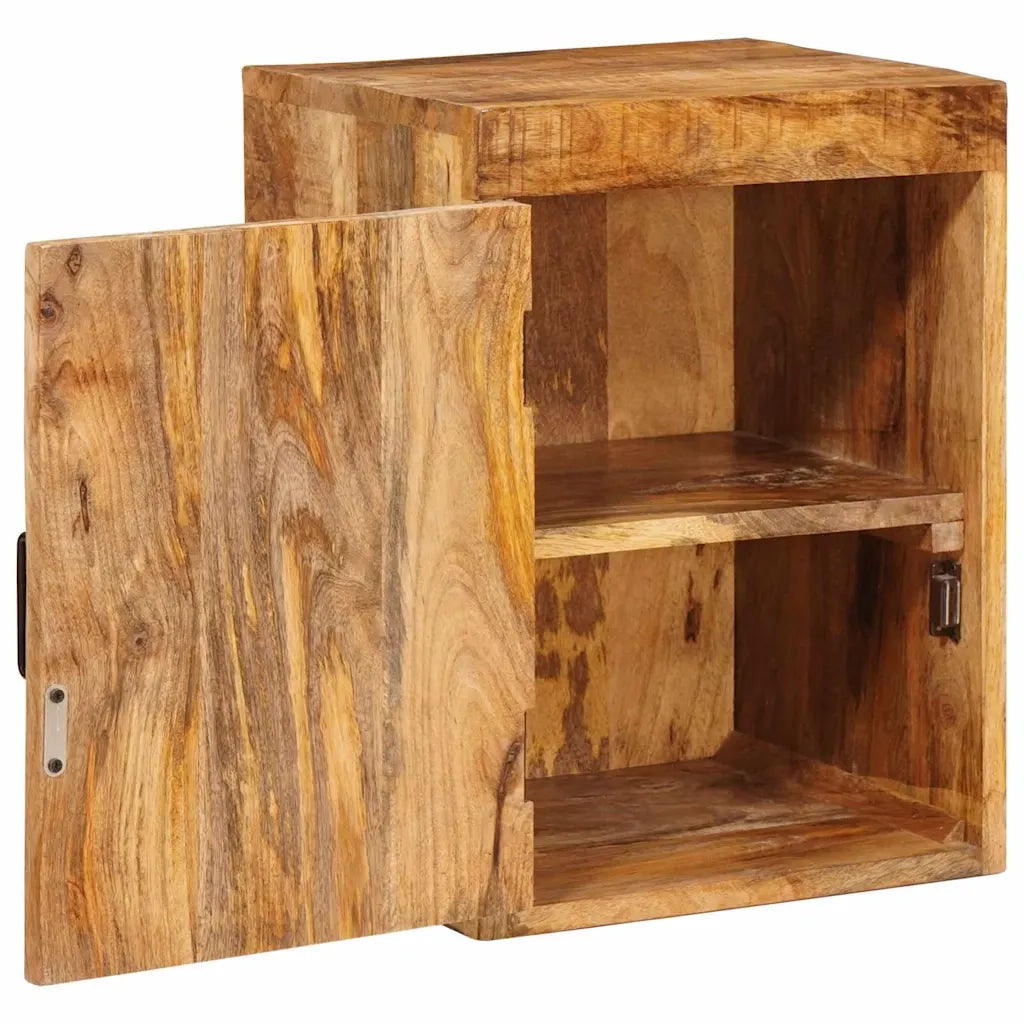 vidaXL Comodino 2 pcs Marrone 35 x 33 x 48 cm Legno di mango massello