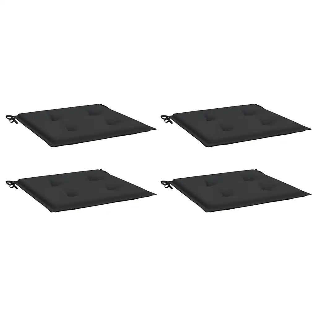 Cuscini per Sedia 4 pz Neri 40x40x4 cm in Tessuto Oxford