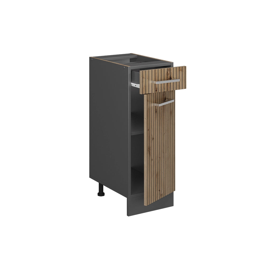 Vicco Mobiletto base per cucina Rovere artigianale 30 cm , PL Rovere