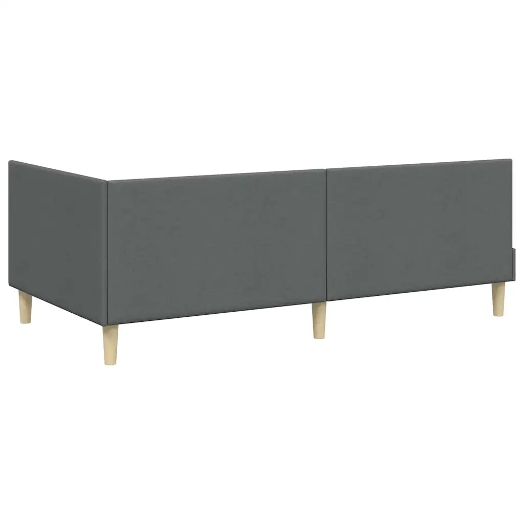 Cornice del letto ad angolo Grigio scuro 90 cm x 190 cm 42016182