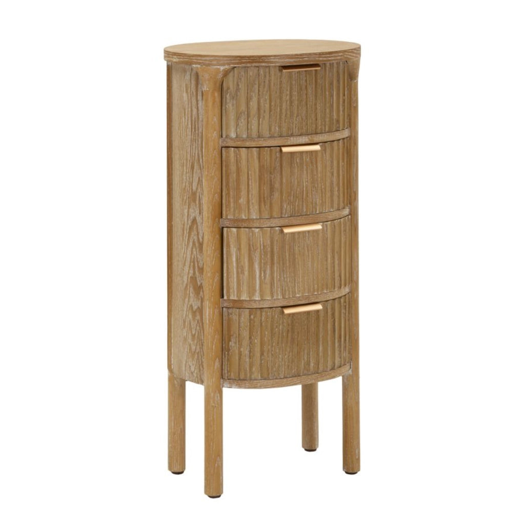 Cassettiera Goteborg in legno abete e MDF marrone 38x33,5x82 cm