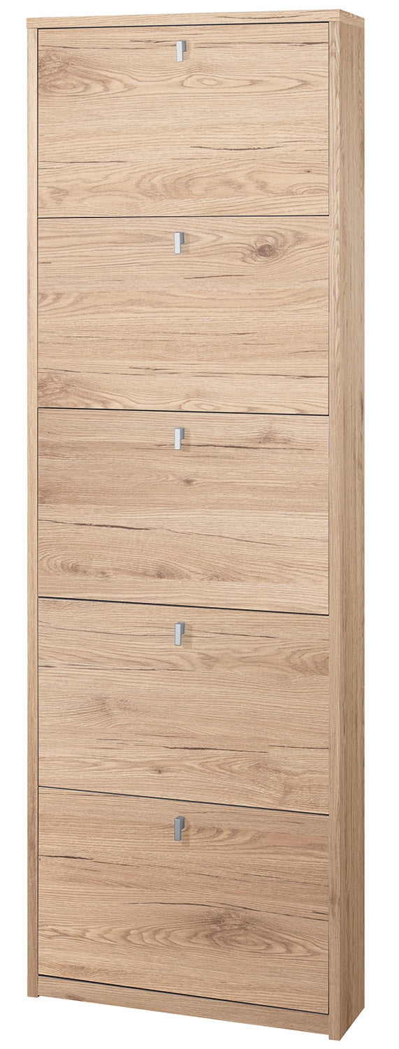 Scarpiera 5 Ante 63x190x18 cm Rovere Naturale