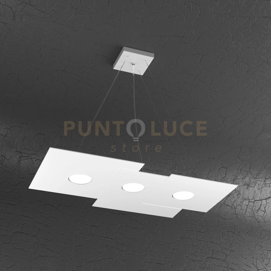 PLATE SOSPENSIONE 3 LUCI BIANCO 1129-S3 R-BI
