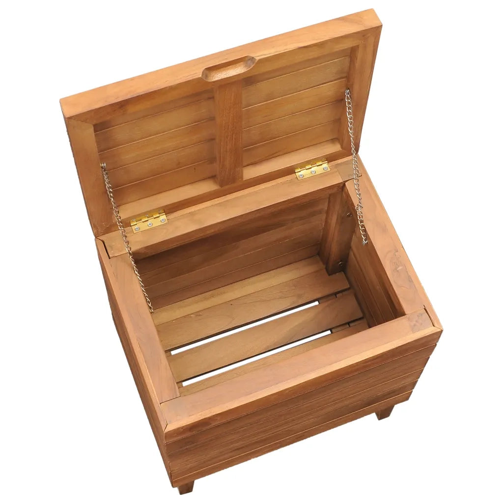 Cesto Portabiancheria 40x30x45 cm in Massello di Teak cod mxl 51533