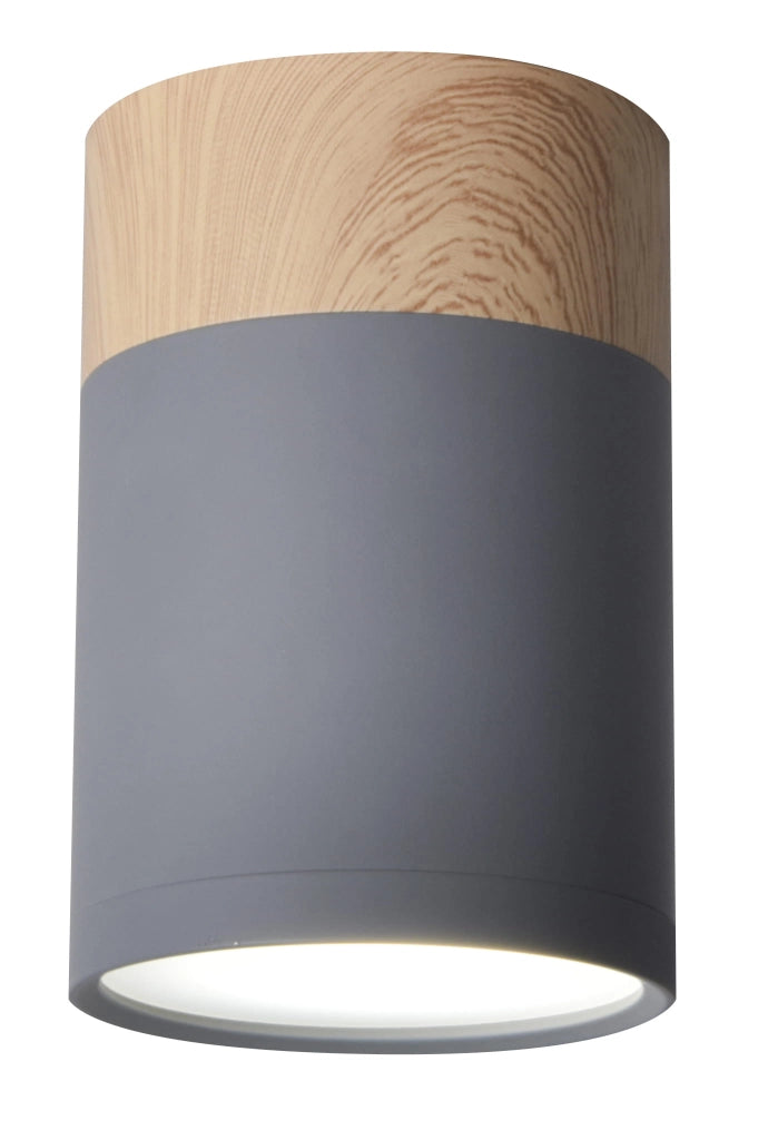 Plafoniera Candellux TUBA spot GU10 grigio/legno alluminio