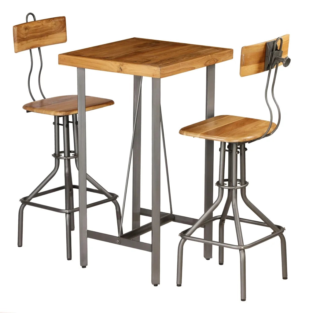 Set da Bar 3 pz in Teak Massello di Recupero cod mxl 31322