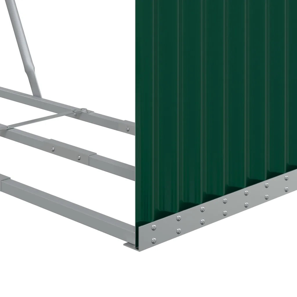 Portaceppi Verde 120x45x100 cm in Acciaio Zincato 364543
