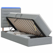 Letto con contenitore LED e materasso Grigio Chiaro 3459861