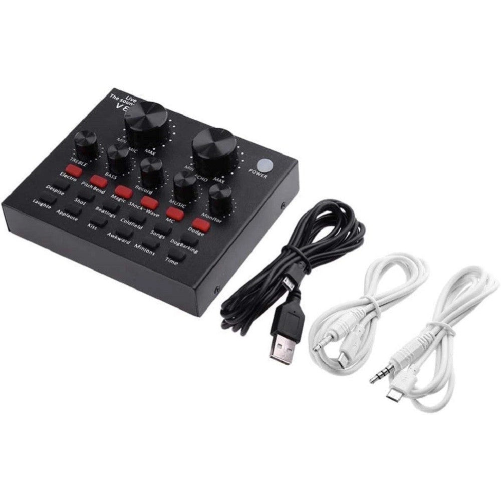 Trade Shop - Scheda Audio V8 Cambia Voce Conversione Effetti Sonori Mixer Registrazione Usb -