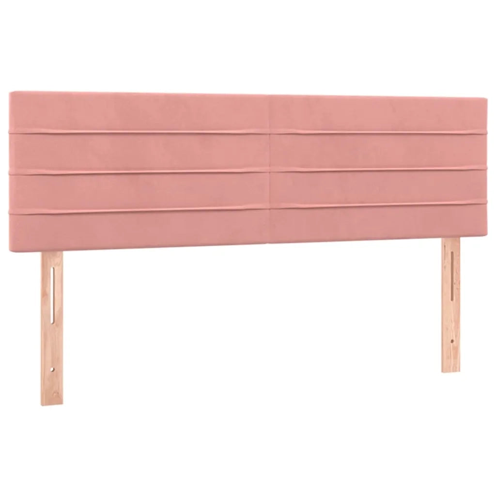 Giroletto a Molle con Materasso Rosa 140x200 cm in Velluto