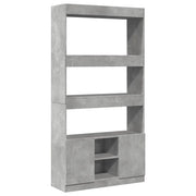 Credenza | Madia | Buffet da pranzo | Armadio da pranzo Grigio Cemento 92x33x180 cm in Legno Multistrato