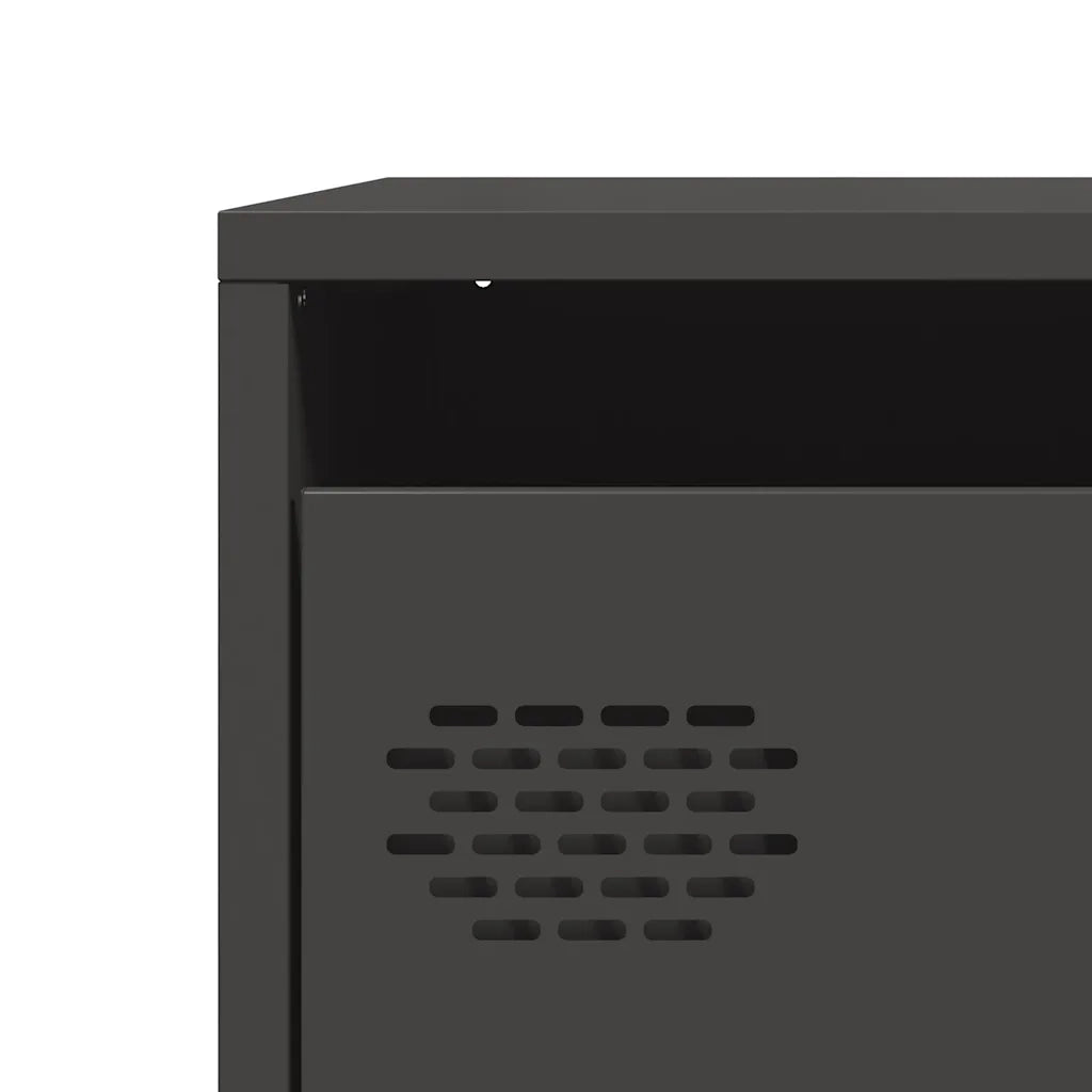 Credenza Nera 39x35x103,5 cm in Acciaio