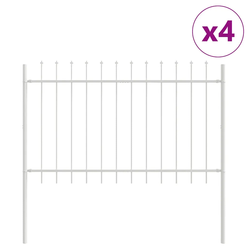 Recinzione per Giardino 4 pcs Bianco 6,8 x 1,2 m 3334081