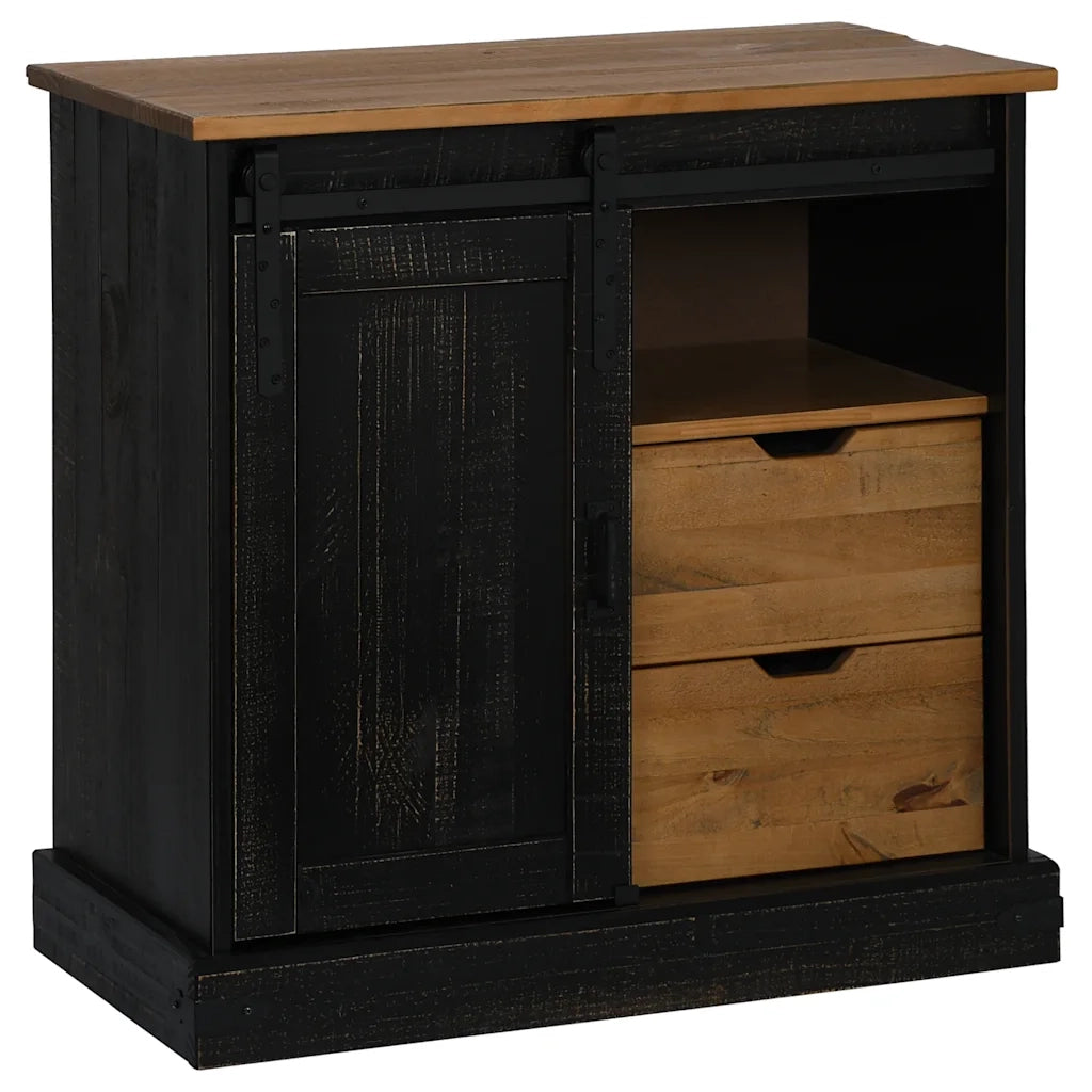 vidaXL Credenza HALDEN con Anta Scorrevole 80x40x80 cm Legno Massello