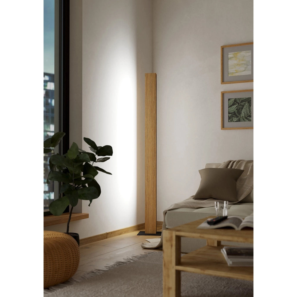 Piantana Moderna Anchorena-Z Legno Marrone Luce Led Integrato 35W