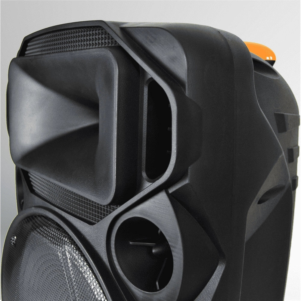 Trade Shop - Cassa Audio Portatile Batteria Woofer 15" Usb Mp3 Microfono Extreme Sound Van-xl -