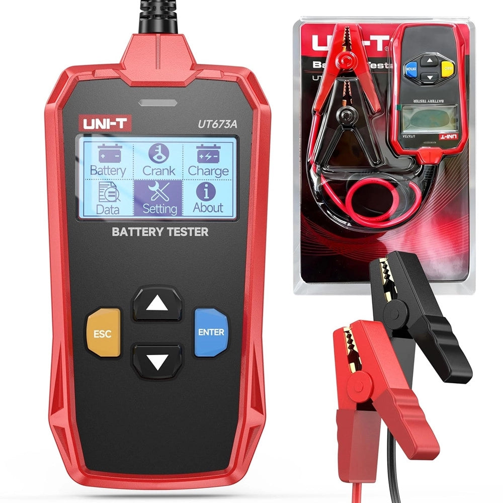 Trade Shop - Tester Per Batterie Ut673a Auto Analizzatore Carica Tensione Batteria 12v 24v Scansione -