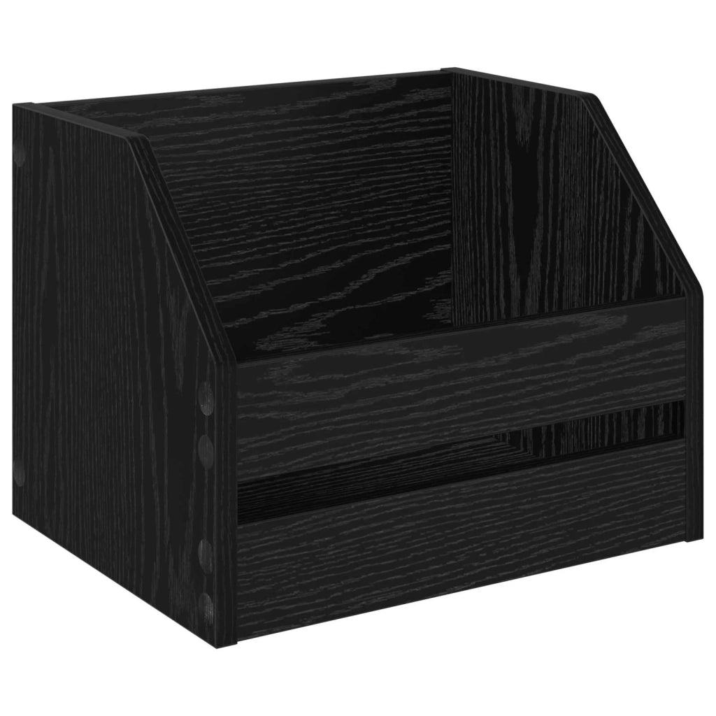 Scatola per album in vinile Rovere Nero 38 x 30 x 29 cm 8012812