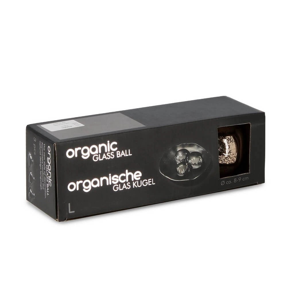 Confezione da 3 pendagli vetro Organic marrone D80 assortiti