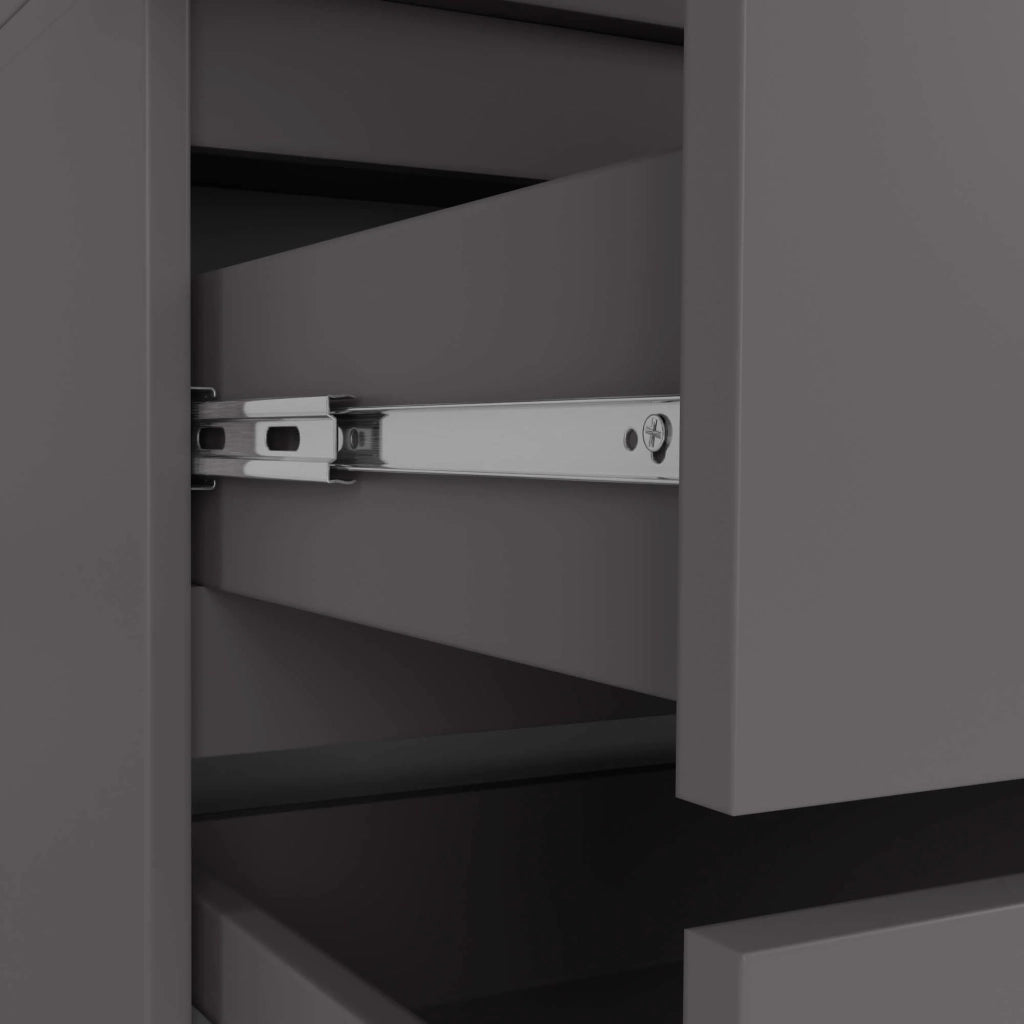 Armadio AKORD S90 Grigia Grafite 90 cm 2 ante 2 cassetti 90x51x180 cm