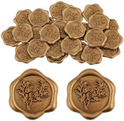 Etichette adesive in cera - Autoadesive - Risparmia tempo - Oro - Etichette adesive - Ideali per matrimoni e feste - 25 pezzi - Modello: 25 pezzi