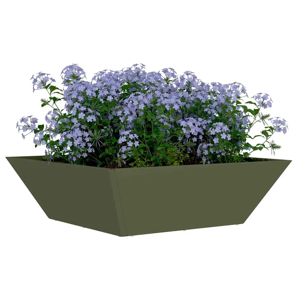 Fioriere | Cassetta per fiori | Vaso da giardino 5 pz Verde oliva 50 x 50 x 15 cm
