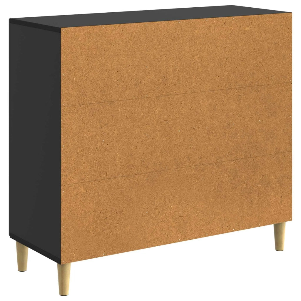 Credenza Nero 89 x 34,5 x 80 cm Legno ingegnerizzato