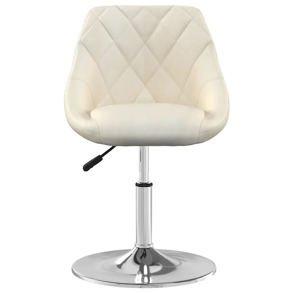 Sedie da Pranzo Girevoli 2 pz Crema in Velluto 335282