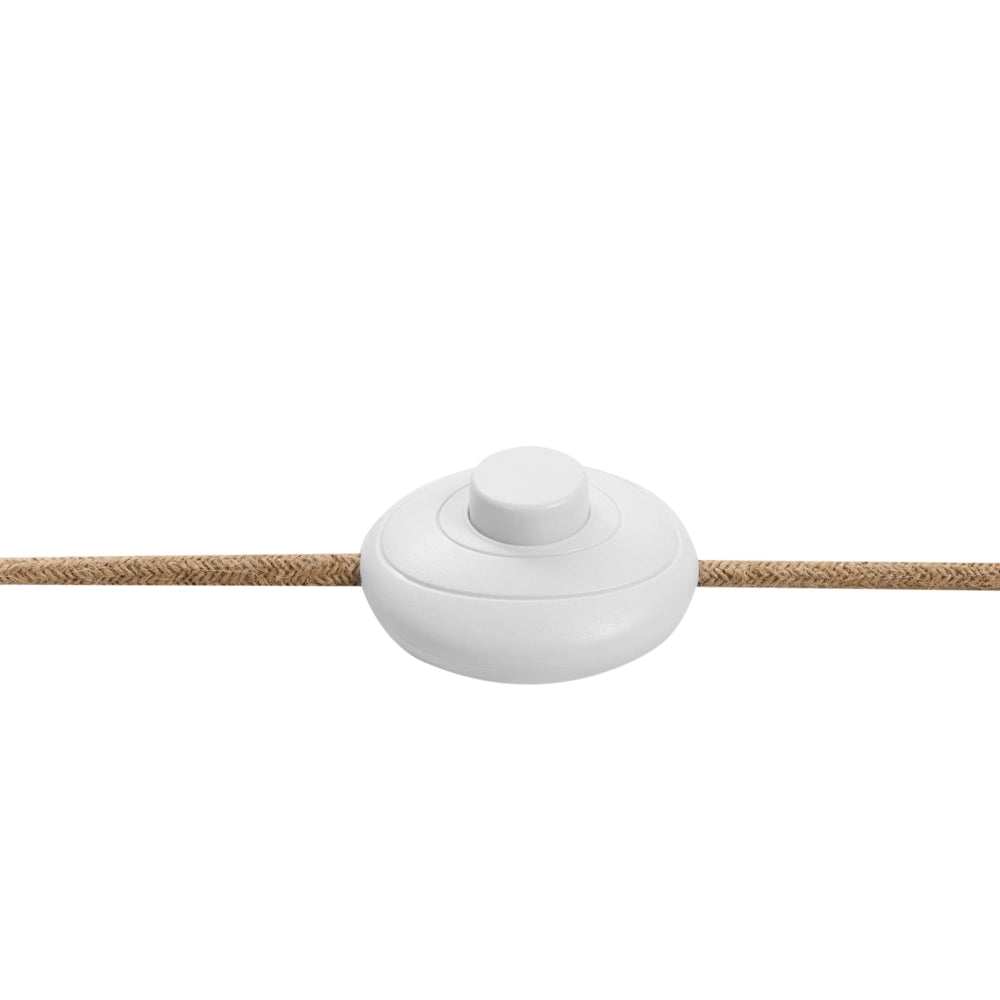 Lampada da terra Supporto in metallo marrone chiaro Paralume in tessuto Design con perline Stile classico