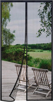 100x250cm Veloce Raffreddamento per Porte - Chiusura Automatica - Antizanzare - Facile da Installare - Nero