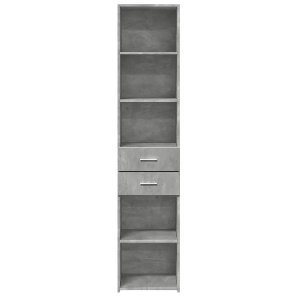 Buffet credenza cassettiera mobiletto mobile contenitore organizer cucina soggiorno salotto alto 40 x 42,5 x 185 cm legno ingegnerizzato grigio 02_0034440